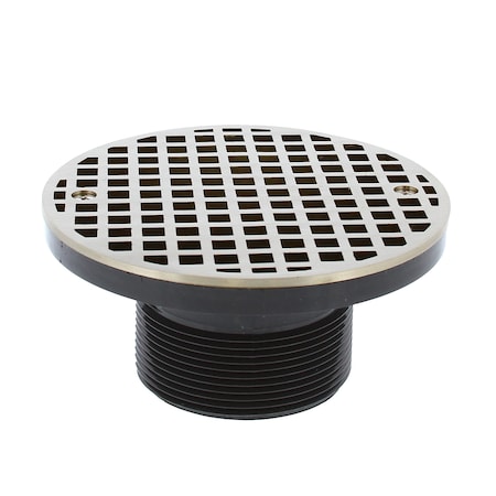 Jones Stephens 3in. IPS PVC Spud with 6in. Nickel Bronze Strainer D56405